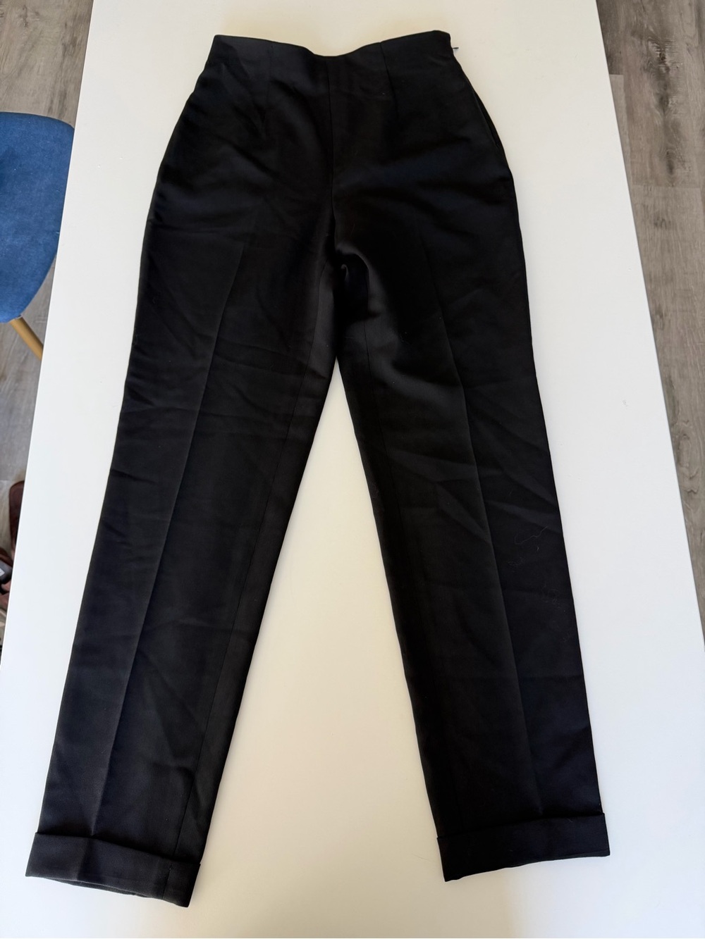 Ralph Lauren Black High-Waist Tapered Dress Pants